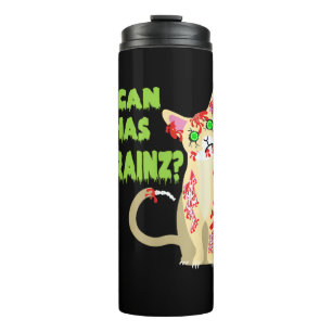 Bouteilles Isothermes Je Peux Avoir Une Chemise Cat Zombie Cerveau