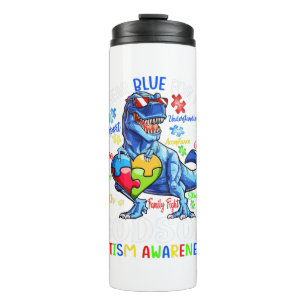 Bouteilles Isothermes Je Porte Du Bleu Pour Ma Sensibilisation sur l'aut