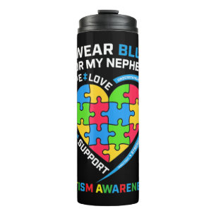 Bouteilles Isothermes Je Porte Du Bleu Pour Mes Cadeaux De Sensibilisati