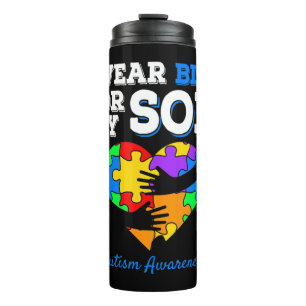 Bouteilles Isothermes Je Porte Du Bleu Pour Mon Fils Sensibilisation sur