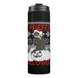 Bouteilles Isothermes Je Préfère Halloween Funny Noël noir Chat Sweat