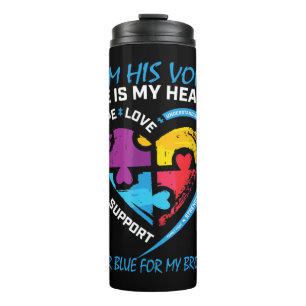 Bouteilles Isothermes Je suis sa voix il est mon coeur je porte du bleu