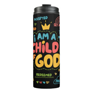 Bouteilles Isothermes Je suis un enfant de Dieu Christian Retro Jésus Fo