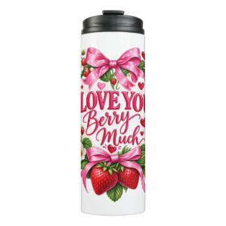 Bouteilles Isothermes Je t'aime beaucoup fraise rose romantique 