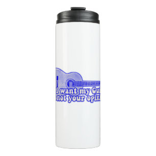 Bouteilles Isothermes Je veux ma guitare, pas ton opinion. bleu vintage