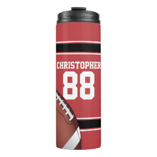 Bouteilles Isothermes Jersey de football rouge noir et blanc