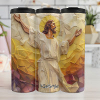 Jésus Christ géométrique avec Halo d'or