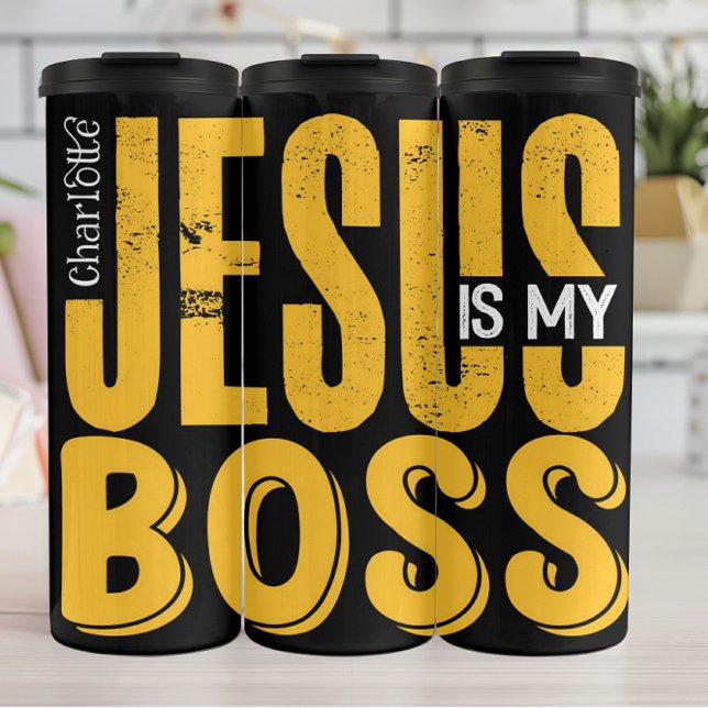 Bouteilles Isothermes Jésus est mon patron (Créateur téléchargé)