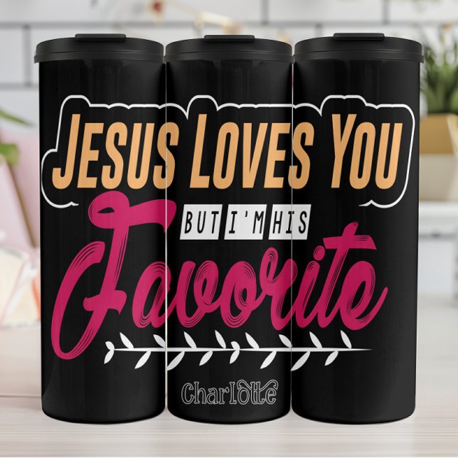 Bouteilles Isothermes Jésus t'aime mais je suis son préféré (Créateur téléchargé)