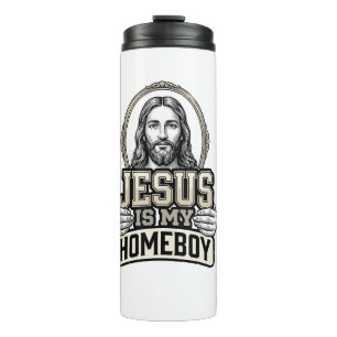 Bouteilles Isothermes Jésus vintage est mon pote gravé design vectoriel