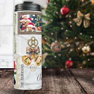 Bouteilles Isothermes Jingle Bells 5 Photo Collage Or Blanc Eclectique