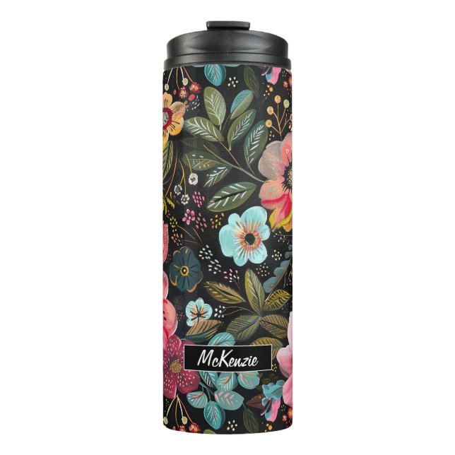 Bouteilles Isothermes Joli BoHo Chalk Florals Tumbler thermique (Devant)