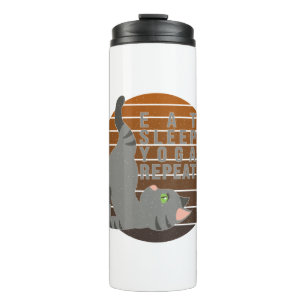 Bouteilles Isothermes Joli chat drôle faisant du yoga. Création de yoga