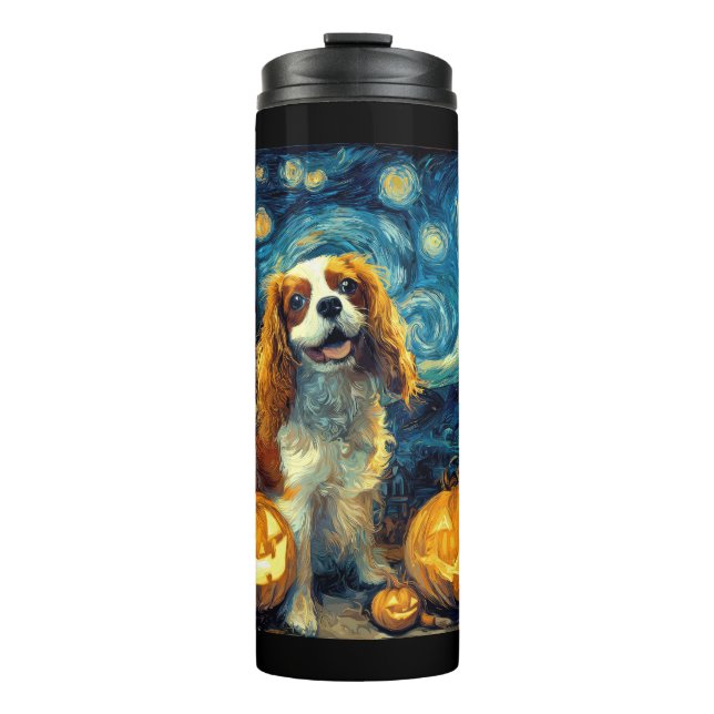 Bouteilles Isothermes Joli chien Cavalier King Charles Spaniel Halloween (Devant)