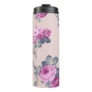 Bouteilles Isothermes joli design de fleur illustration textile art, pat