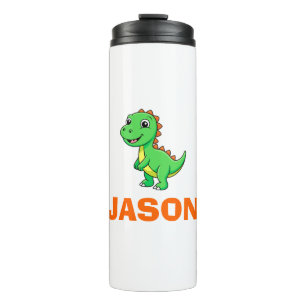 Bouteilles Isothermes Joli dinosaure avec nom personnalisé pour enfants