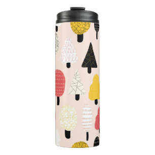 Bouteilles Isothermes Joli doodle arbres sans couture motif vintage. Rec