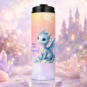 Bouteilles Isothermes Joli dragon de fantasy Né pour être magique