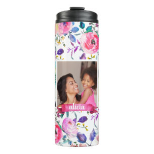 Bouteilles Isothermes Joli Floral 3 Photo Monogramme