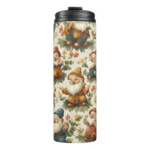 Bouteilles Isothermes Joli gnome et fleurs design