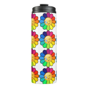Bouteilles Isothermes Joli gobelet thermique Fleur Arc-en-ciel