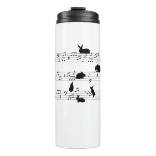 Bouteilles Isothermes Joli lapin lapin Jouer des notes musicales Musicie