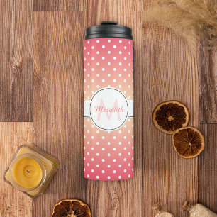 Bouteilles Isothermes Joli Monogramme Ombré Rose à Points Girlies