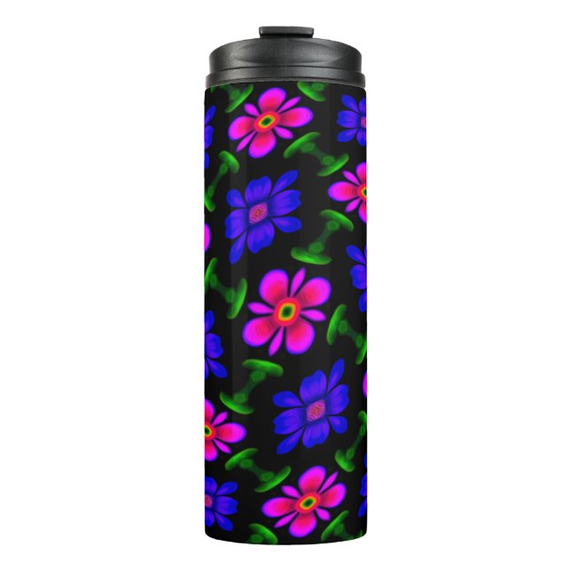 Bouteilles Isothermes Joli Motif de fleurs roses (Devant)