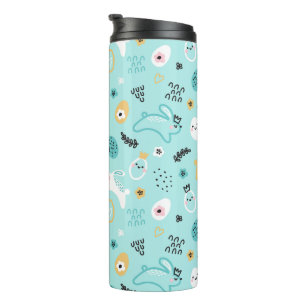 Bouteilles Isothermes Joli motif de lapin de Pâques Lapins kawaii œufs