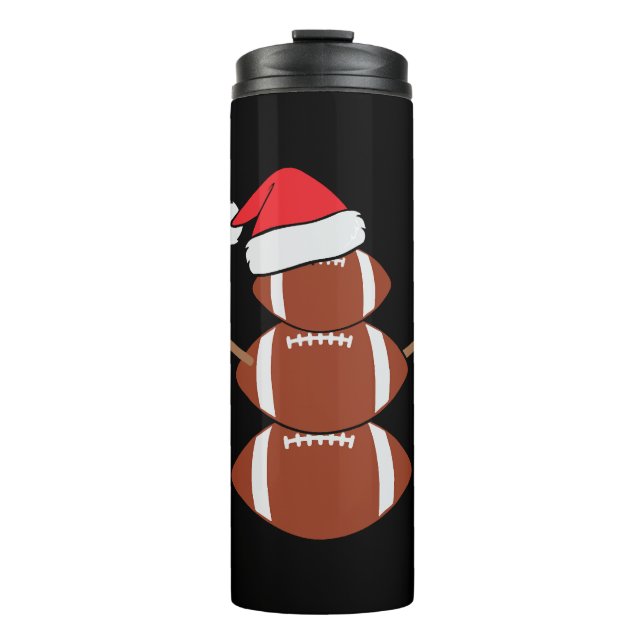 Bouteilles Isothermes Joli Noël Football Snowman Santa Hat Funny (Devant)