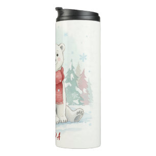 Bouteilles Isothermes Joli ours polaire aquarelle Hiver