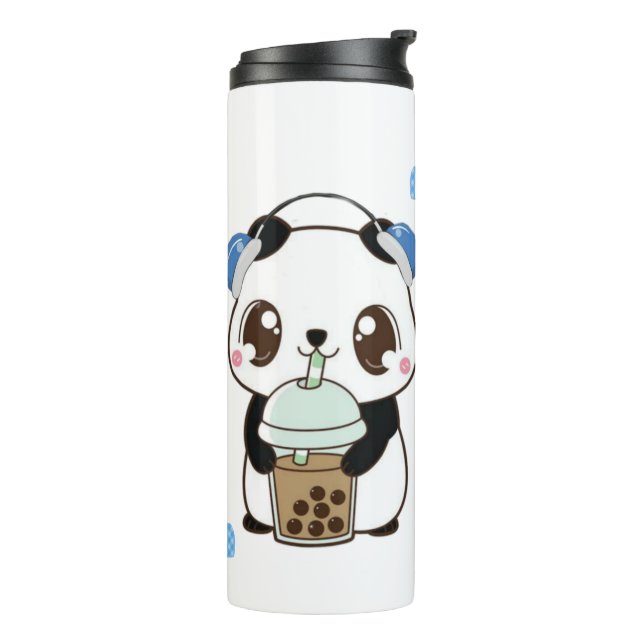 Bouteilles Isothermes Joli Panda avec Thé à Bulles (Tourné sur la gauche)