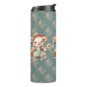 Bouteilles Isothermes Joli Porcelet Pastel en Salopette Cottagecore