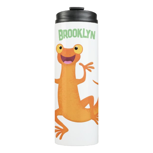 Bouteilles Isothermes Joli triton orangé joyeux (Devant)