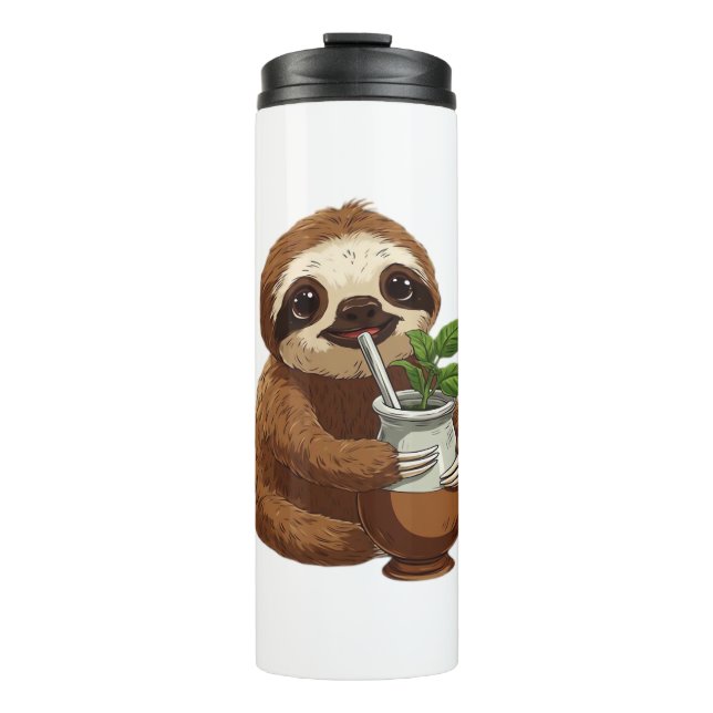 Bouteilles Isothermes Jolie Sloth Boire Yerba Mate - Adorable Kawaii A (Devant)