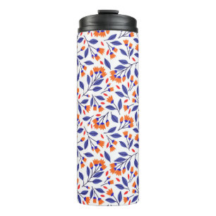 Bouteilles Isothermes Jolies petites fleurs orange sans couture motif