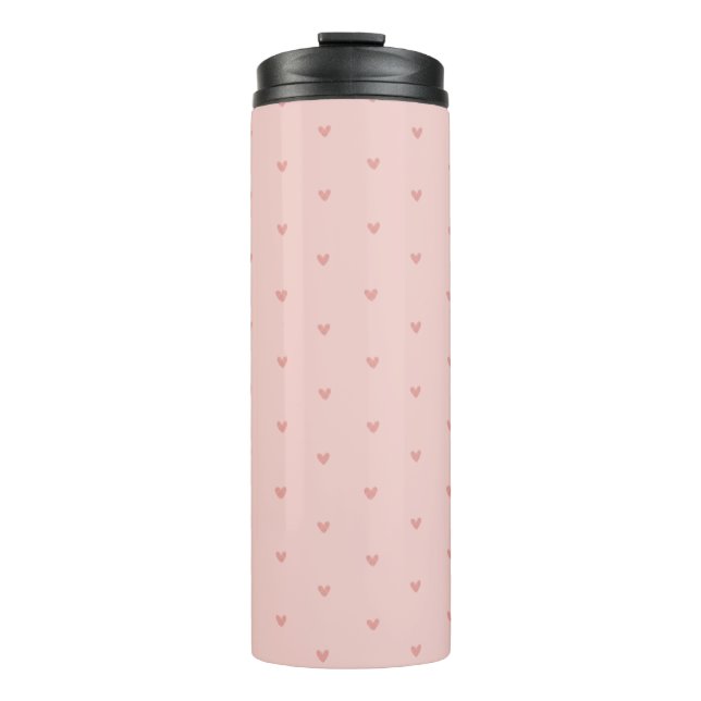 Bouteilles Isothermes Jolis cœurs roses pastel (Devant)