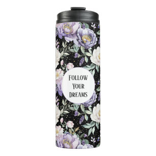 Bouteilles Isothermes Jolis rêves de fleurs blanches violettes