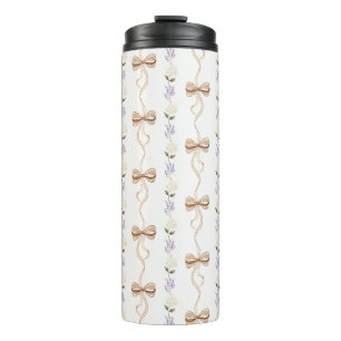 Bouteilles Isothermes Jolis rubans de fleurs blanches lavande
