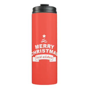 Bouteilles Isothermes Jolis Vœux de Noël Rouge Mignon