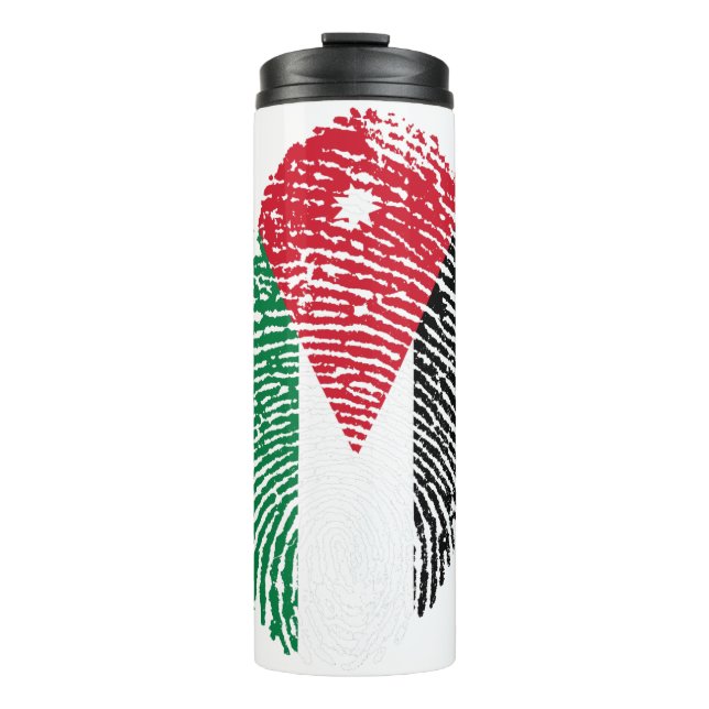 Bouteilles Isothermes Jordanie Drapeau Empreinte d'identification du pay (Devant)