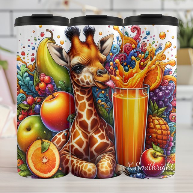 Bouteilles Isothermes Jouer Giraffe Vibrant jus de fruits (Créateur téléchargé)