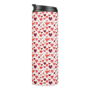 Bouteilles Isothermes Jouer main dessinée coeur rouge motif sur blanc