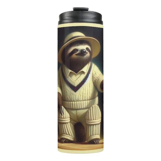 Bouteilles Isothermes Joueur de cricket Sloth (Devant)