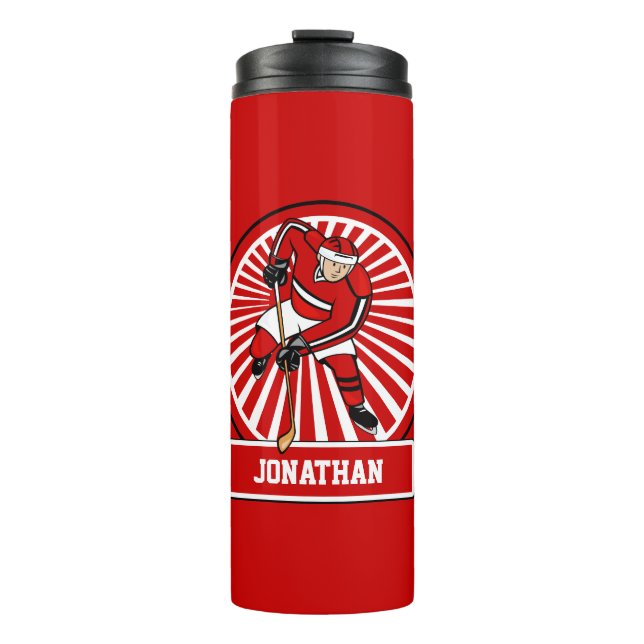 Bouteilles Isothermes Joueur de hockey d'ice (Devant)