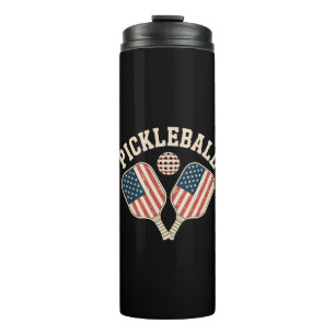 Bouteilles Isothermes Joueur de pickleball avec drapeau américain
