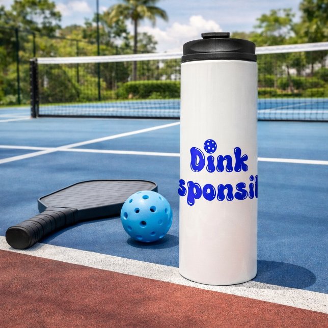 Bouteilles Isothermes Jouez au Pickleball de Manière Responsable - Cadea (Créateur téléchargé)