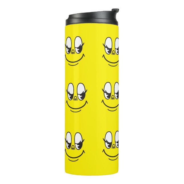 Bouteilles Isothermes Joyeuse Coupe Visage Jaune Café Mug Anniversaire (Tourné sur la gauche)