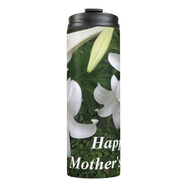 Bouteilles Isothermes Joyeuse Fête des Mères White Lily- (Devant)