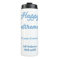Joyeuse retraite bleue années de service nom paste